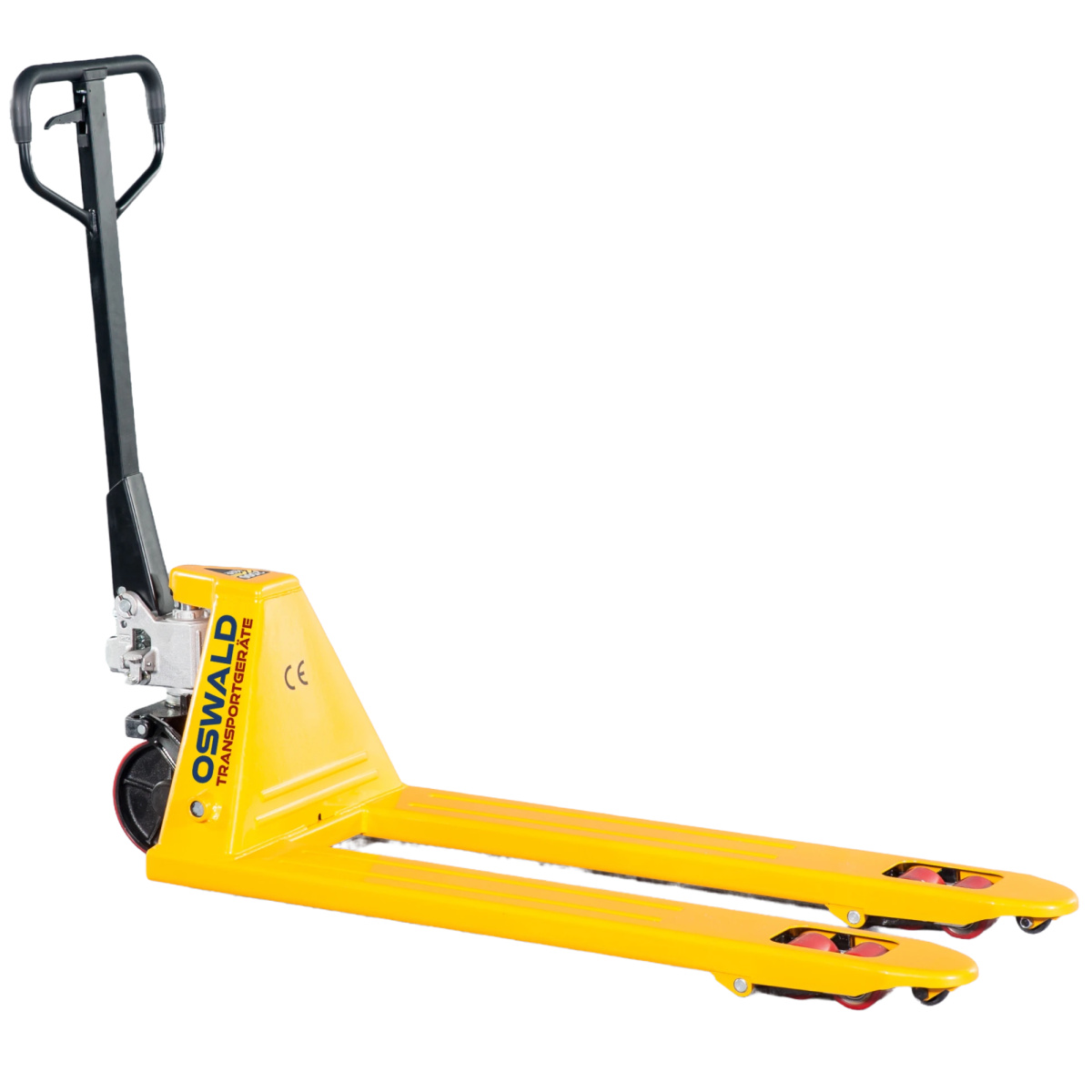 Manueller Hubwagen HU11 – Oswald Transportgeräte, 2500 kg, PU-Tandemrollen